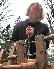 Brookfield Farm woodcrafter, Ian Balsillie, creates a table