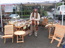 Brookfield Farm Bees And Honey's Beekeeper at Seattle Fremont Market